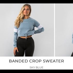 Alphalete Banded Crop Sweater Size Small